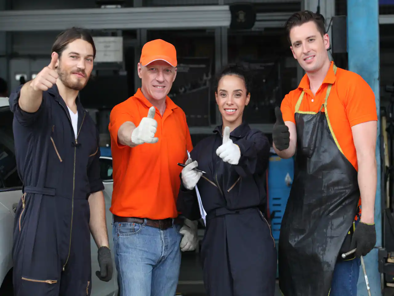 Professional plumbing team